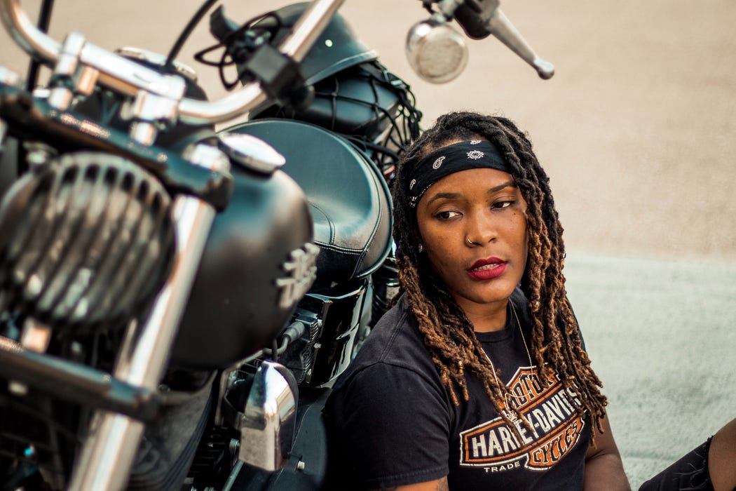 Harley Davidson Bike & Female Owner — Grow Your Startup by Paul Myers