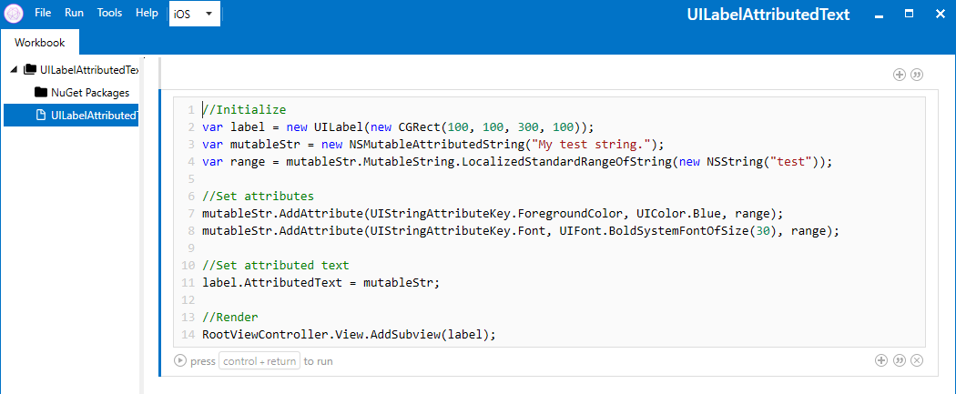 Custom Xamarin Ios Uilabel Attributes Using Xamarin Workbooks By Danny Cabrera Medium