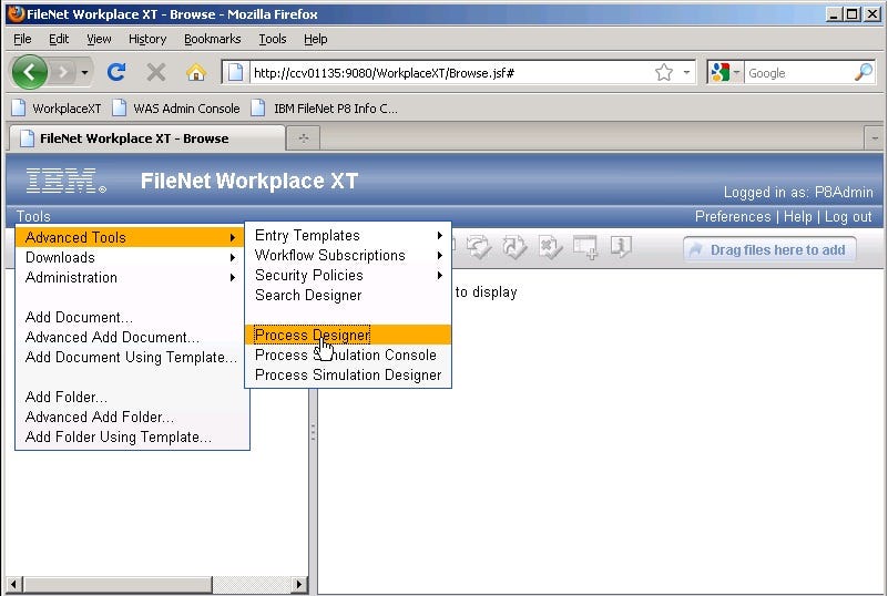 Filetnet BPM interface