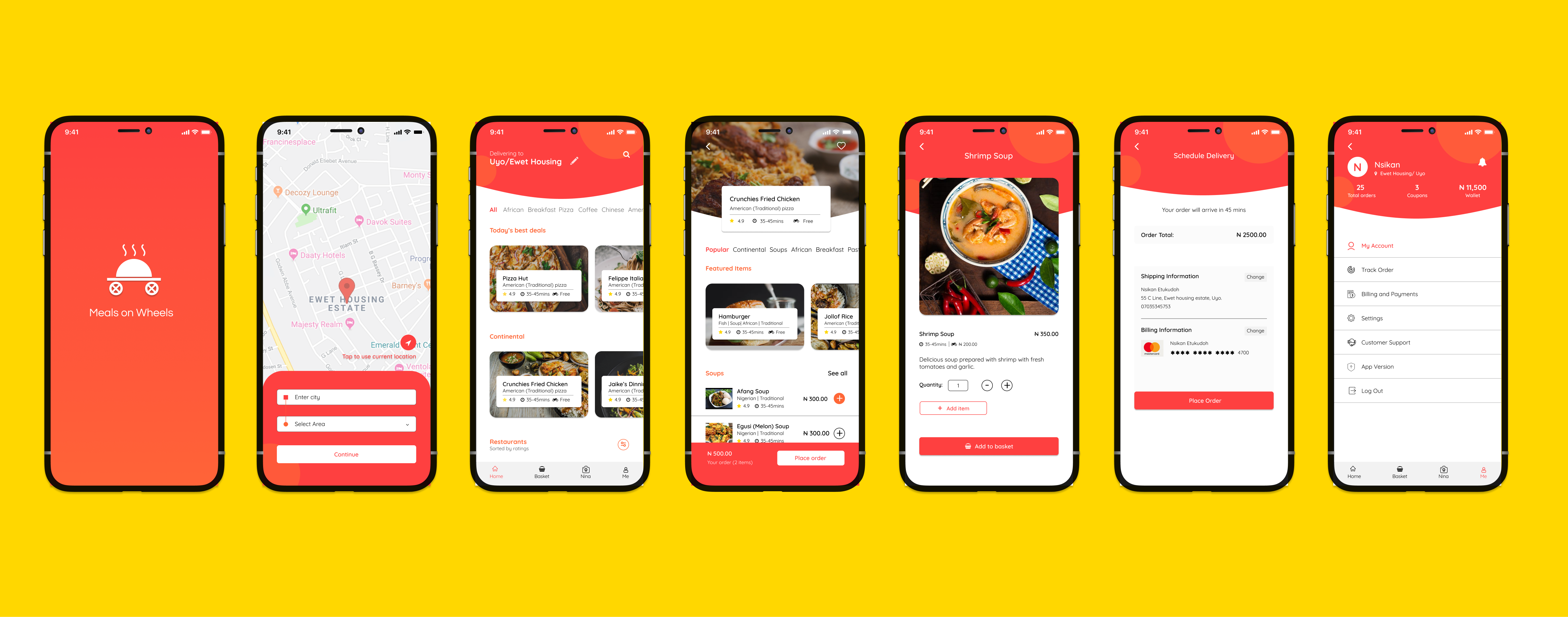 UI/UX Case study: Designing a food delivery app (Meals on ...
