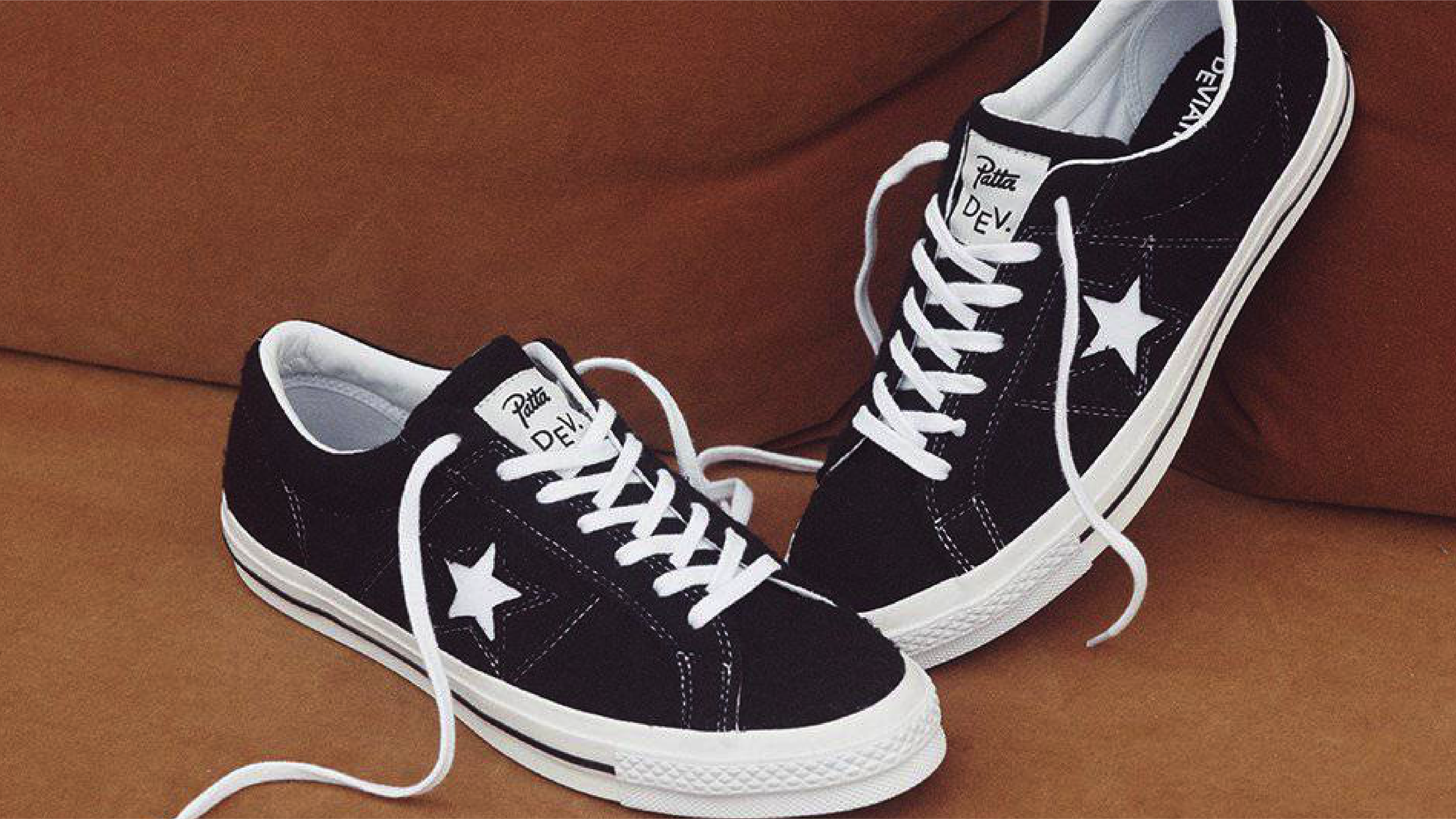 converse one star patta x deviation black