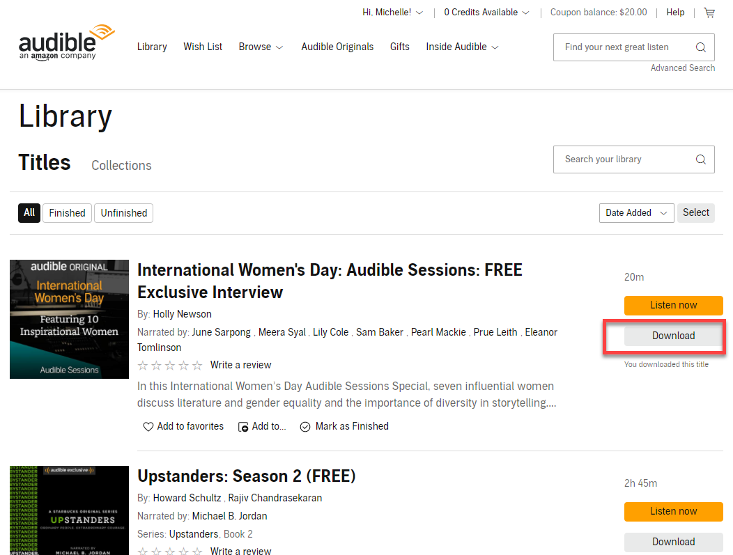 how do you purchase audible books