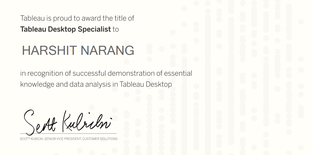 Guide to Tableau Desktop Specialist Certification | by Harshit Narang |  Medium