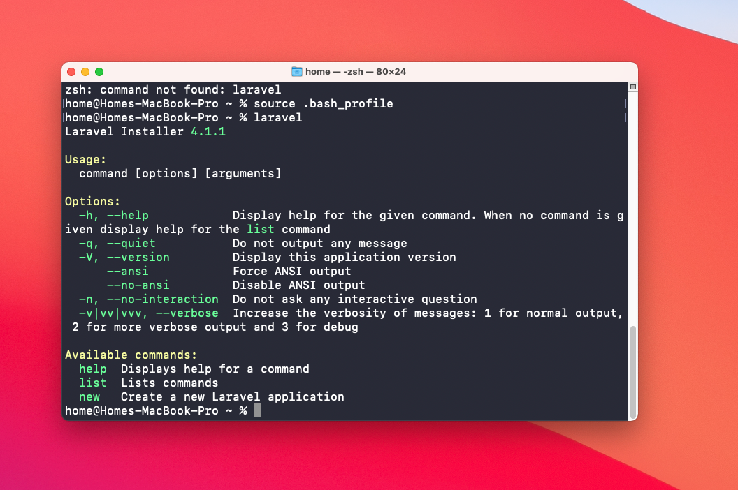 Install Laravel Installer in Mac OS In order to install Laravel Installer  in your Mac OS. Open your terminal and type the following command. composer  require global “laravel/installer” Once the… - Shamshad