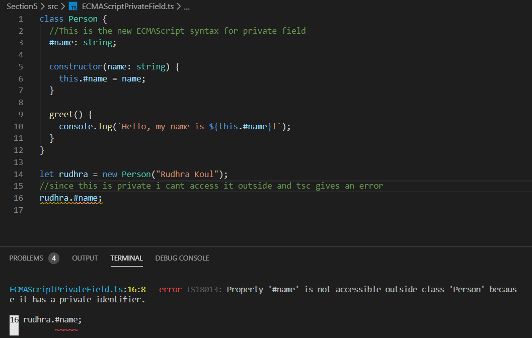 ECMAScript’s Private Fields In TypeScript 3.8 | by rudhra koul ...