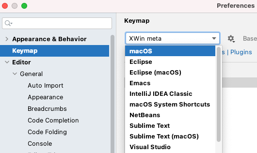 pycharm windows keymap not working