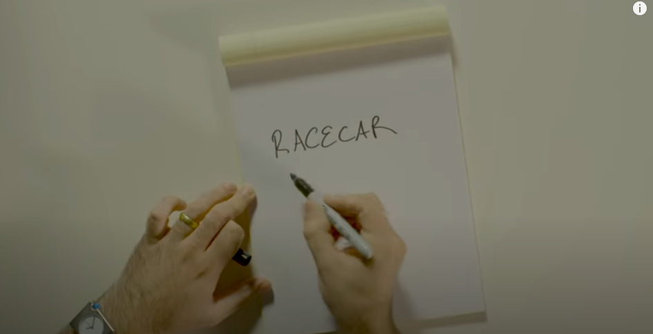 Vsauce — ‘racecar’ is a palindrome