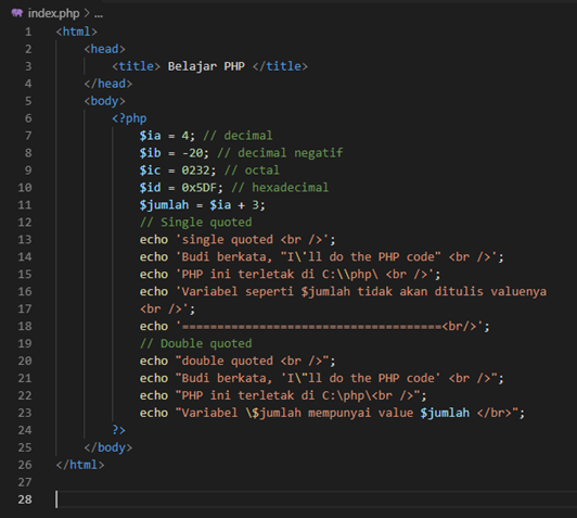 Cara mengoperasikan PHP [Pertemuan 2] | by Rozi Vector | Medium