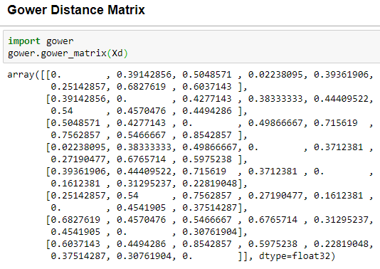 Gower’s Distance. One of the most important task while… | by Divyanshu ...