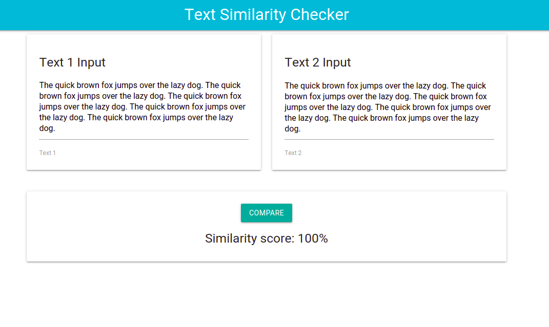 Building a Text Similarity checker using Cosine Similarity in
