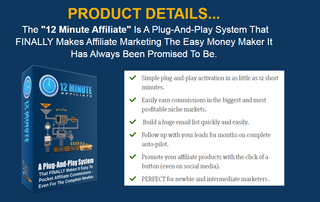 12 Minute Affiliate — Product Details