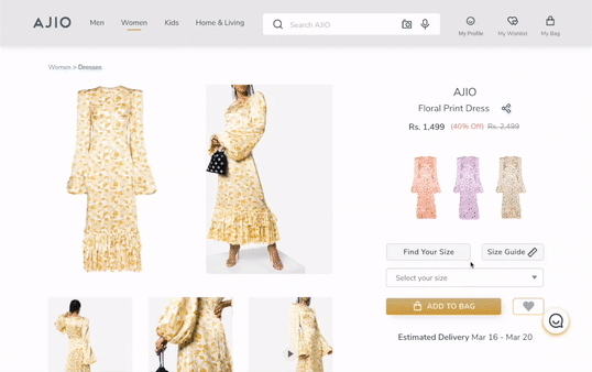 ajio online shopping dresses