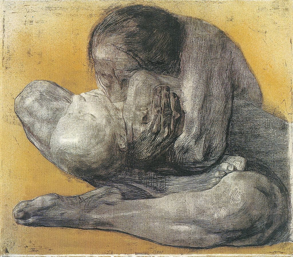 Käthe Kollwitz, Mother with Dead Child.