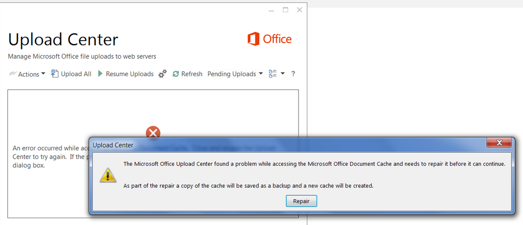 microsoft upload center error microsoft upload center error