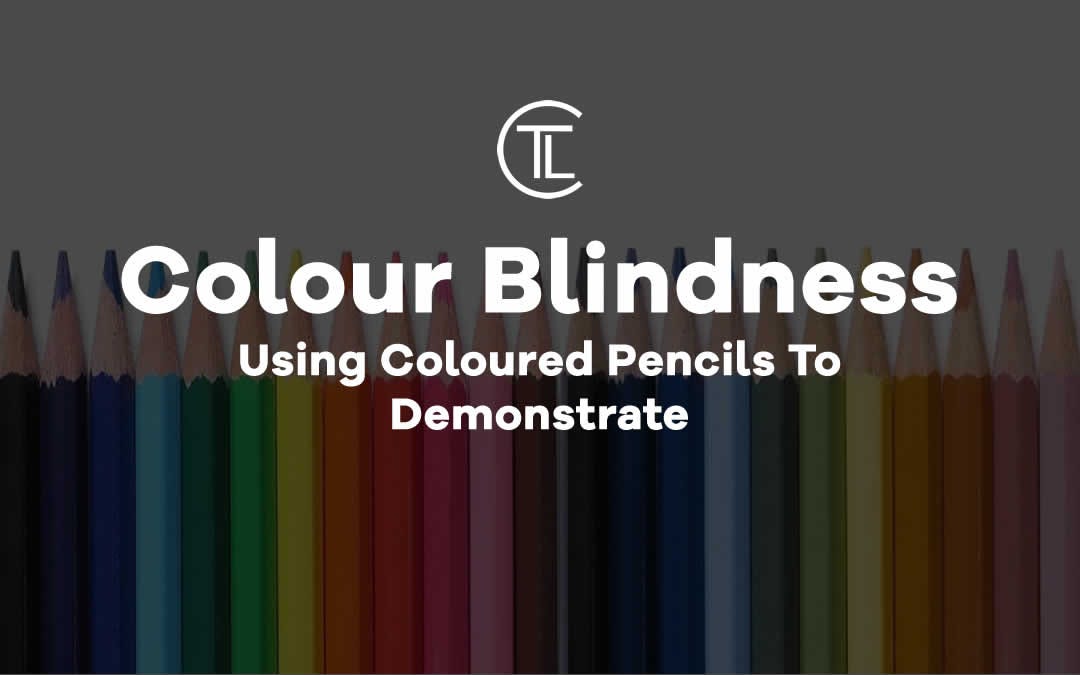 Colour Blindness Using Coloured Pencils To Demonstrate By The Logo Creative Medium