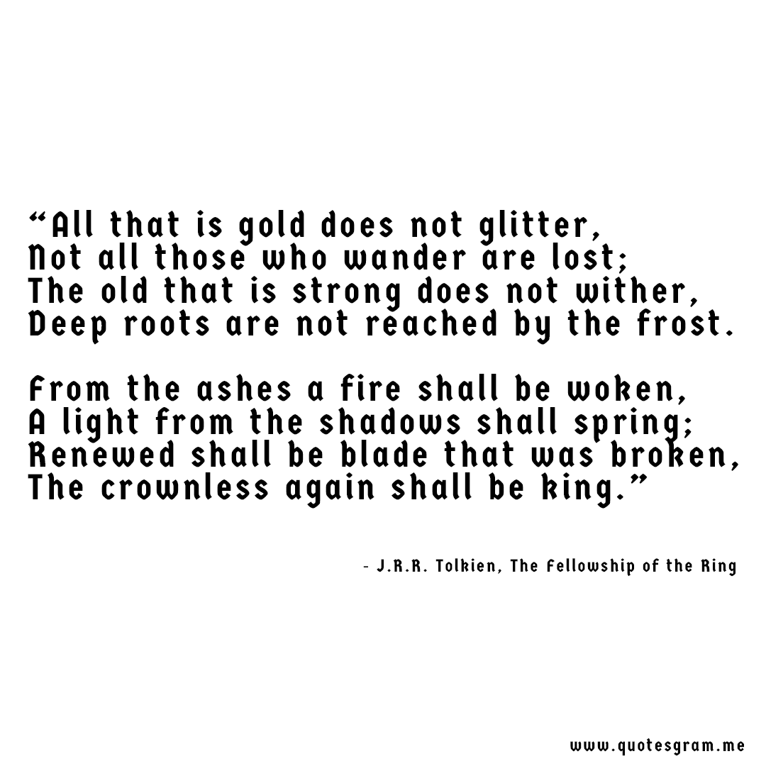 all that glitters is not gold tolkien
