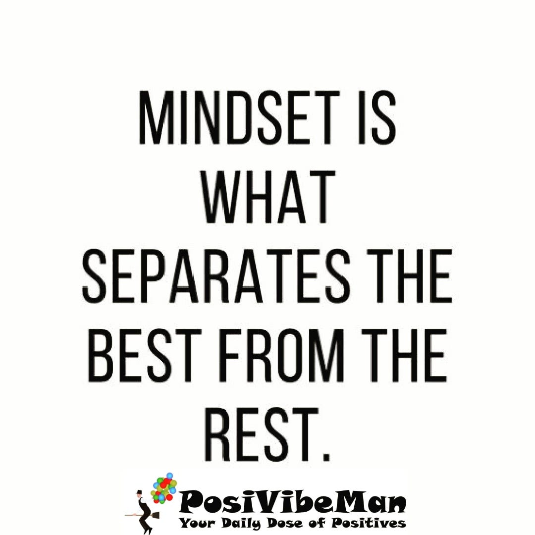 MINDSET IS EVERYTHING. Your thoughts your words. by