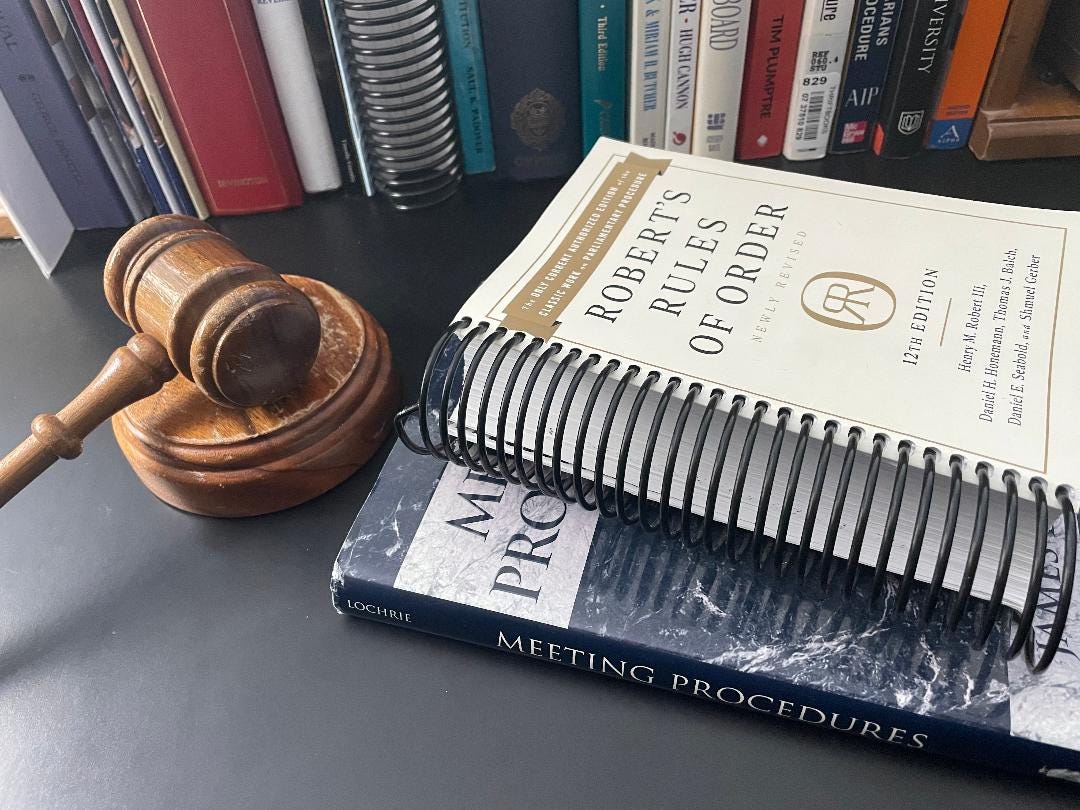 Hire a Professional or Just Ask a Member to Act as Parliamentarian