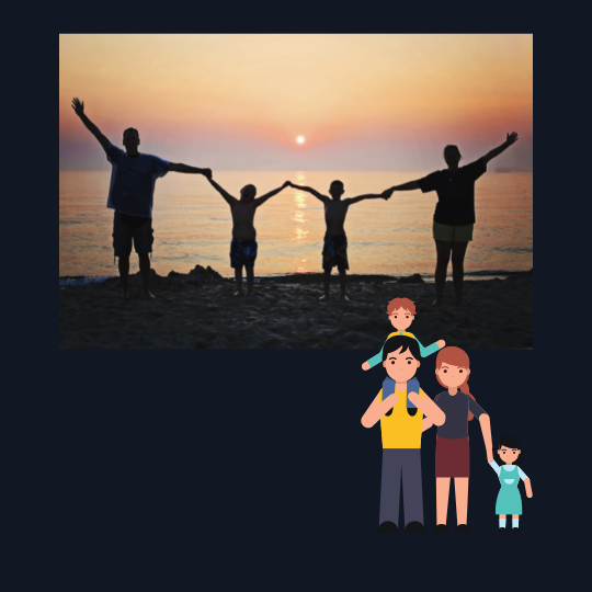 family spending time together image