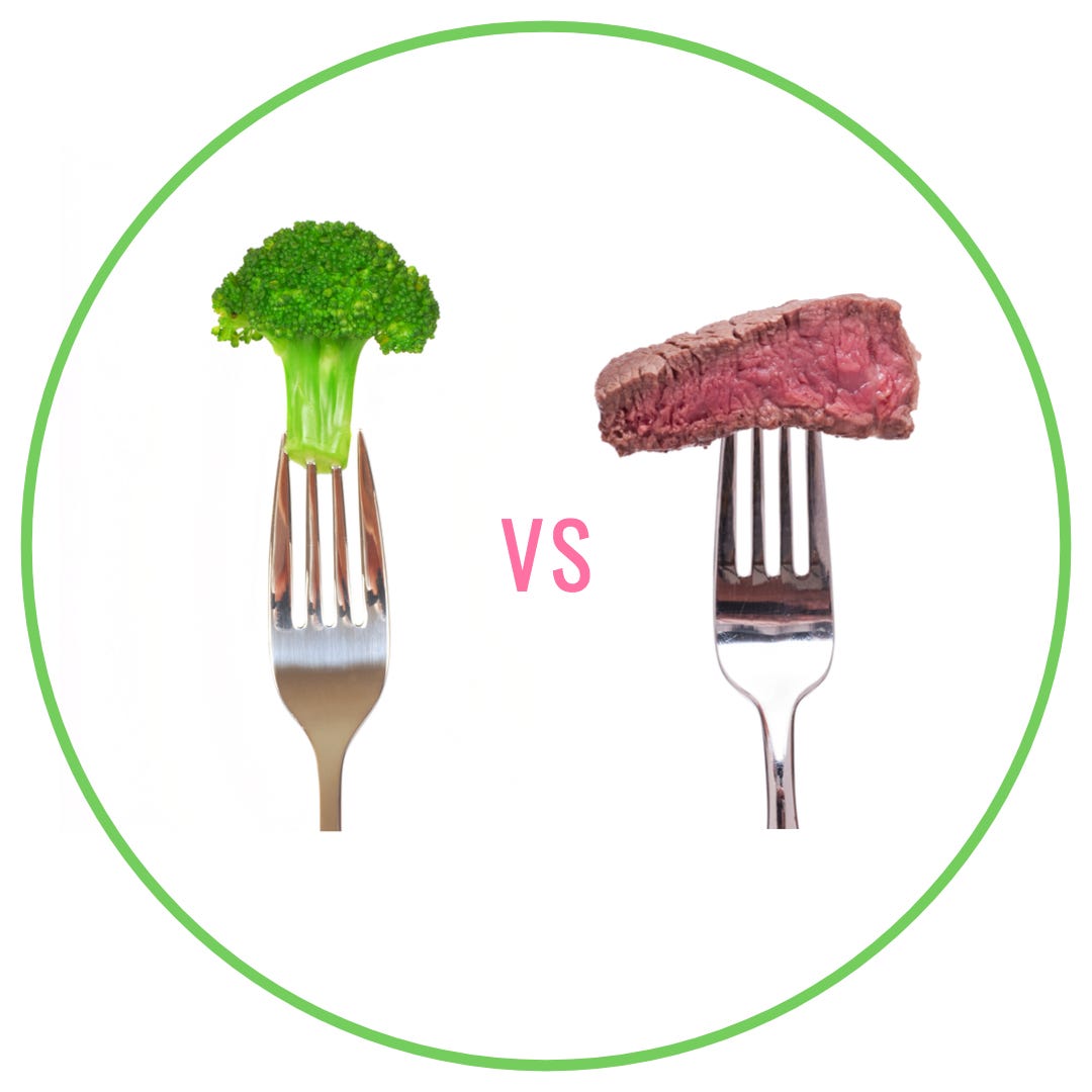 Protein Chart Vegetables Vs Meat