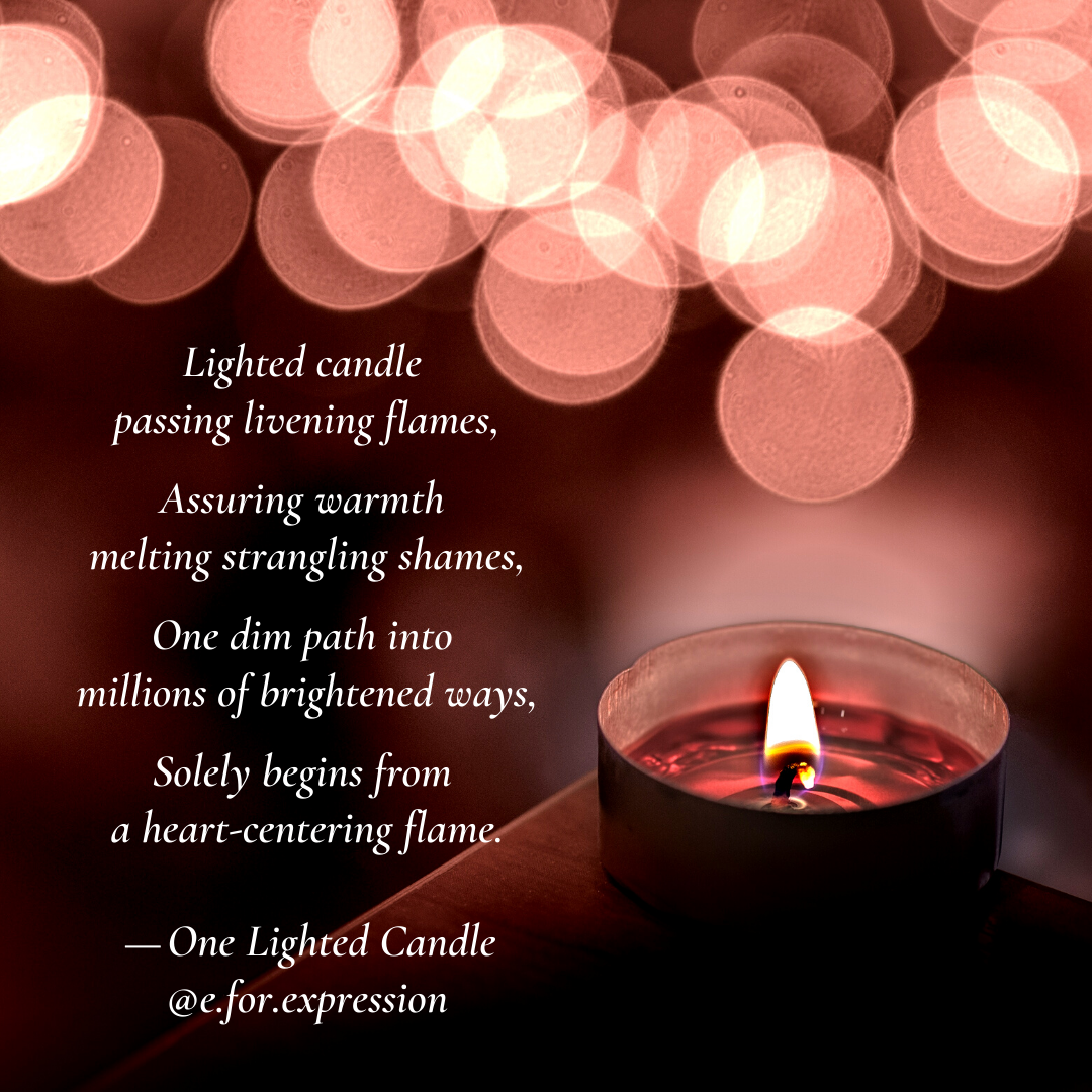 Poetry One Lighted Candle Story in Poetry Medium