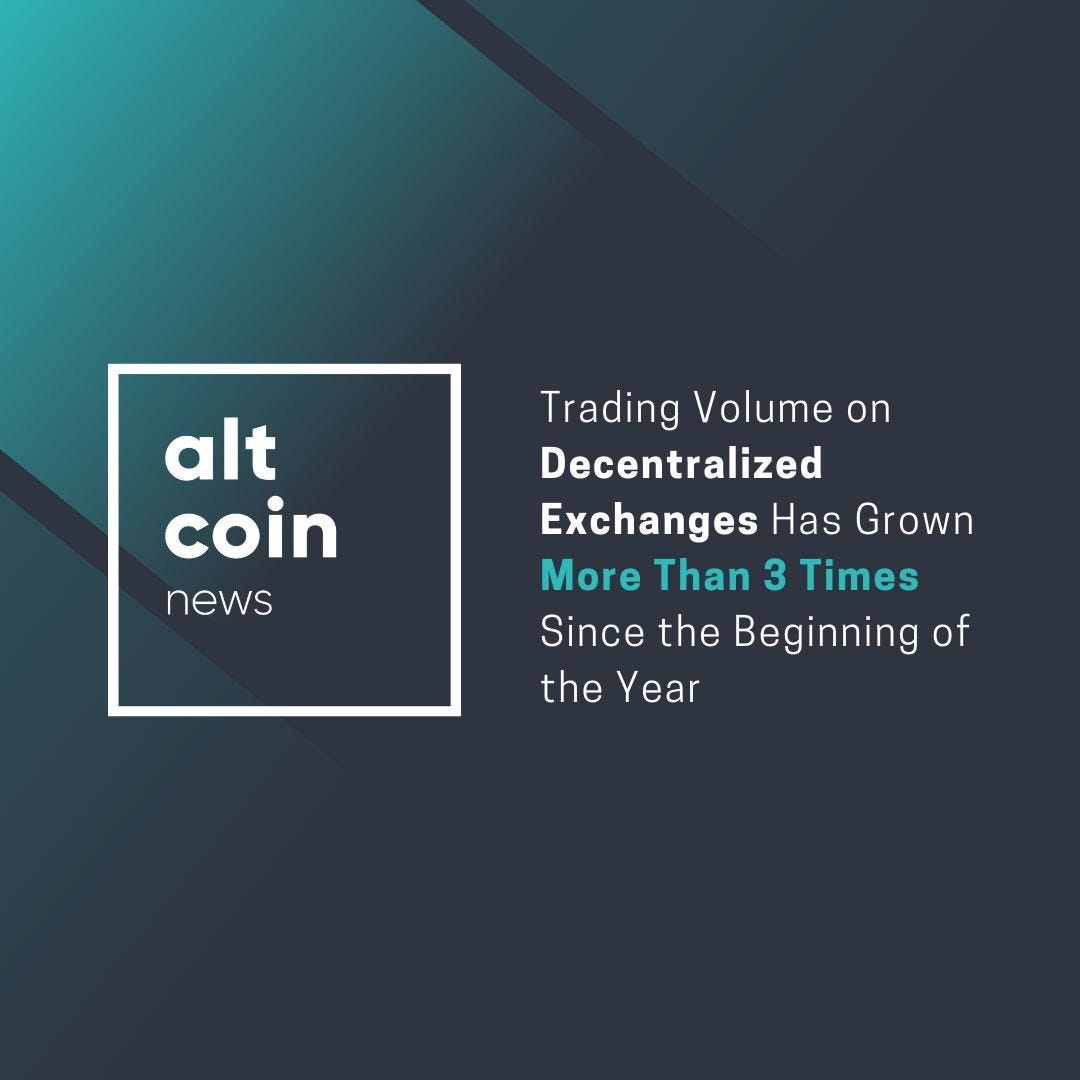 Altcoin News: Trading Volume on Decentralized Exchanges ...