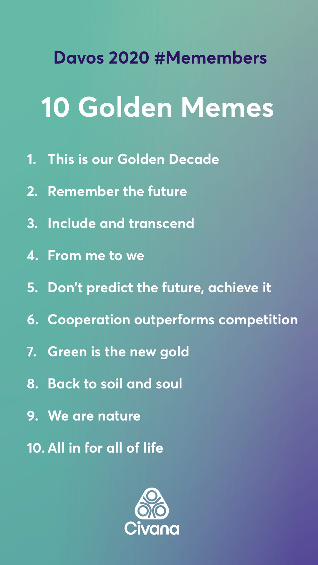 The Golden Decade Meme Davos 30 And Our Emerging Planetary Civilization By Lucian Tarnowski Medium