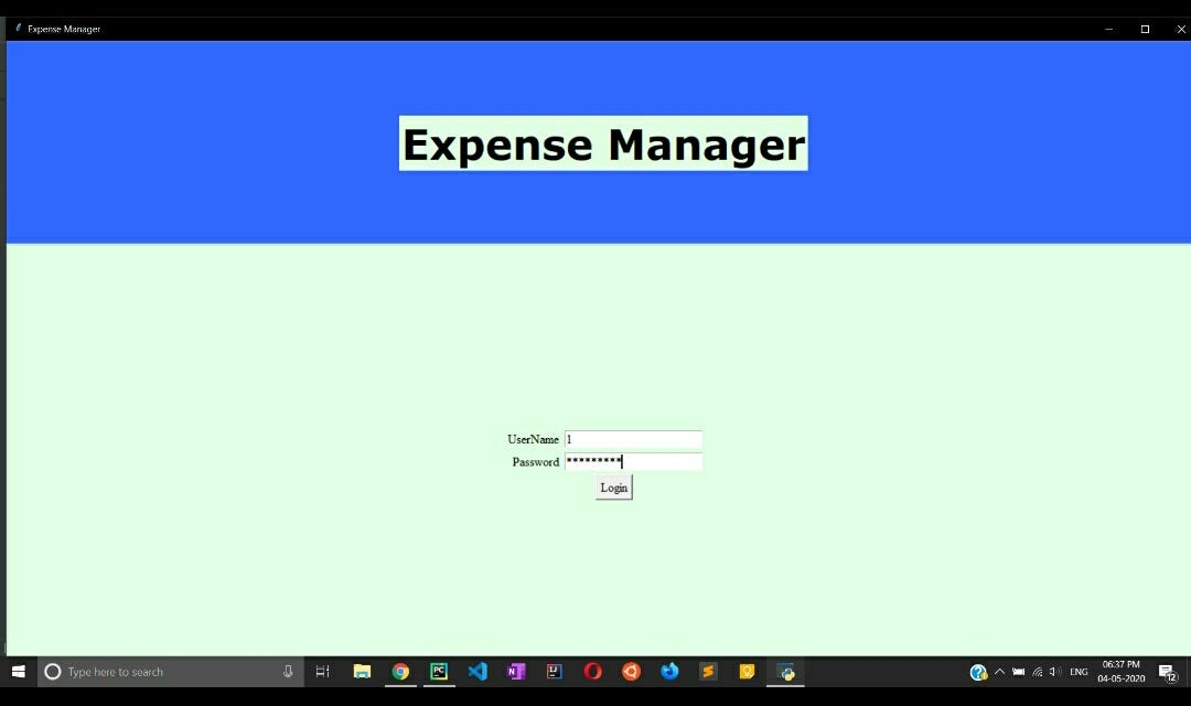 Expense Manager Using Tkinter. This Is My Mini Project About Expense ...