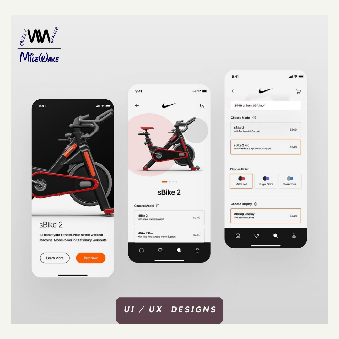 Nike App Mobile UI design concept 