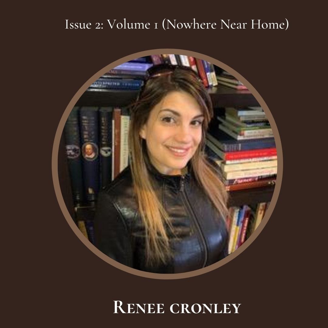 Interview Series for Nowhere Near Home with Renee Cronley