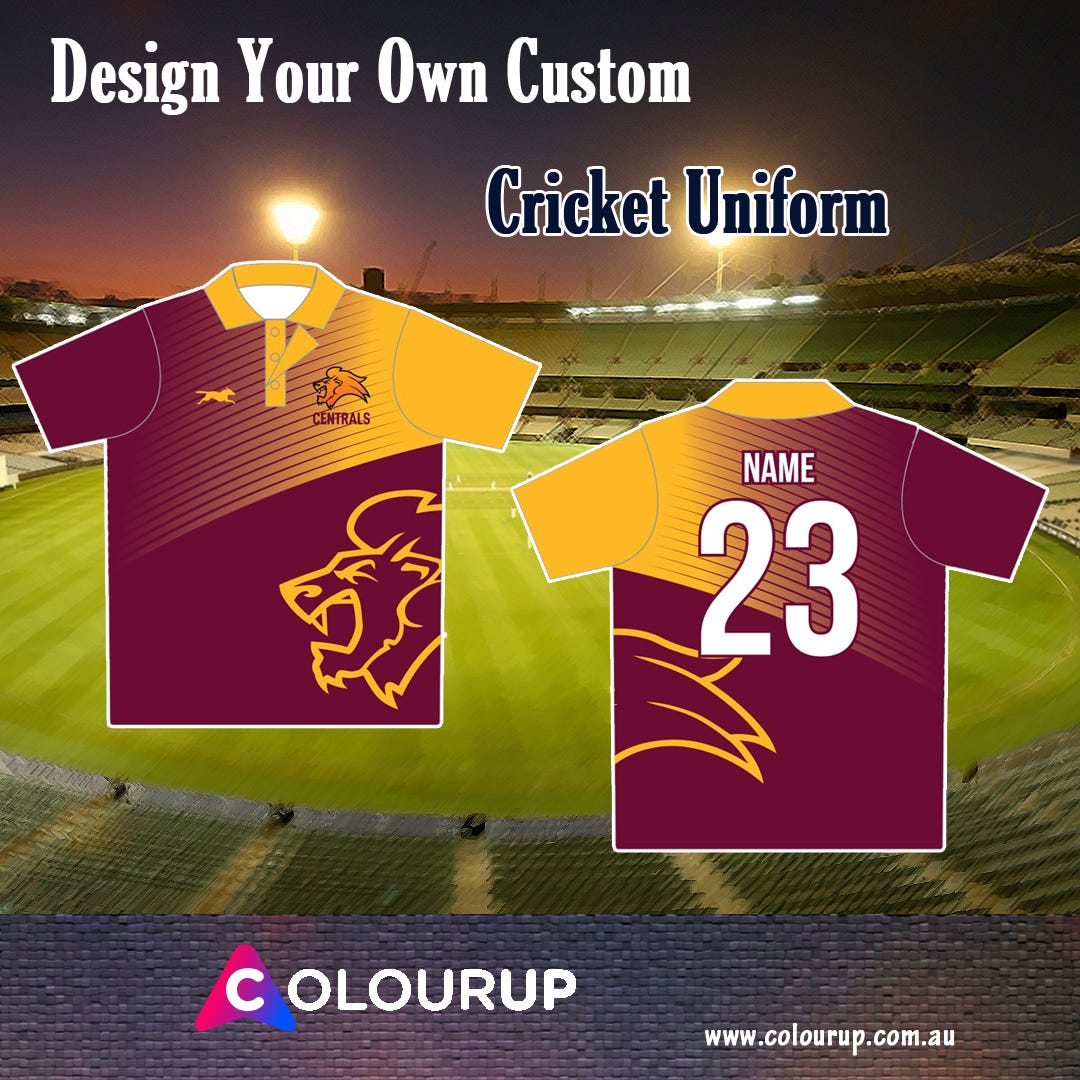 Sublimated Cricket Jerseys And Custom Cricket Uniforms Online Create Your Own By Colourup Uniforms Pvt Ltd Medium
