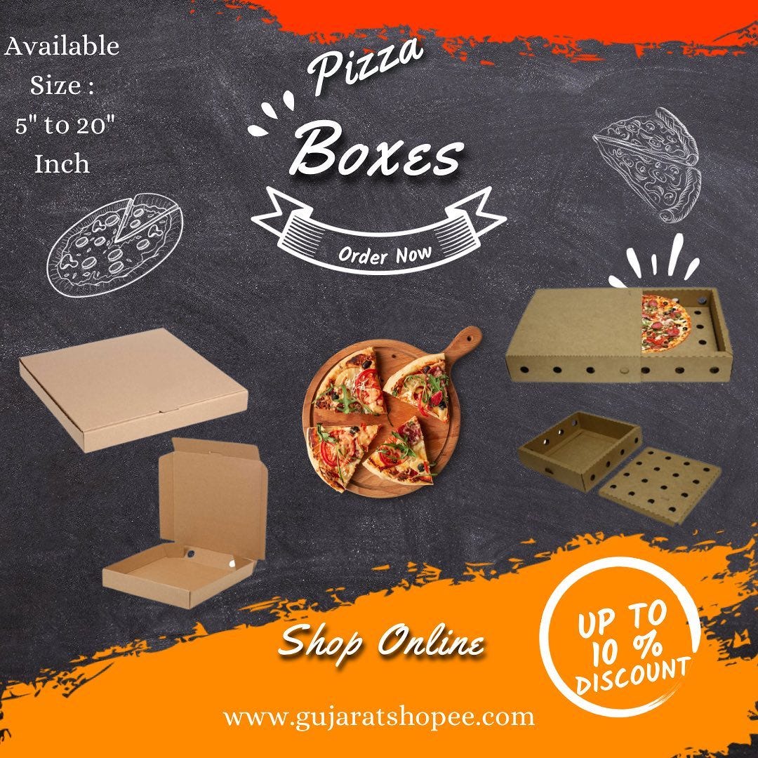 How Pizza Boxes are Essential for the Success of your Pizza Store Business | by Gujarat Shopee - Online Shopping Site in India | May, 2022 | Medium