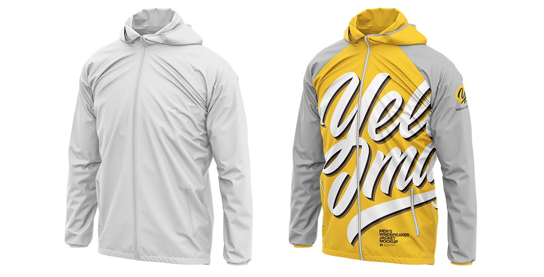 Men S Windbreaker Jacket Mockup Tutorial By Yellow Images Medium