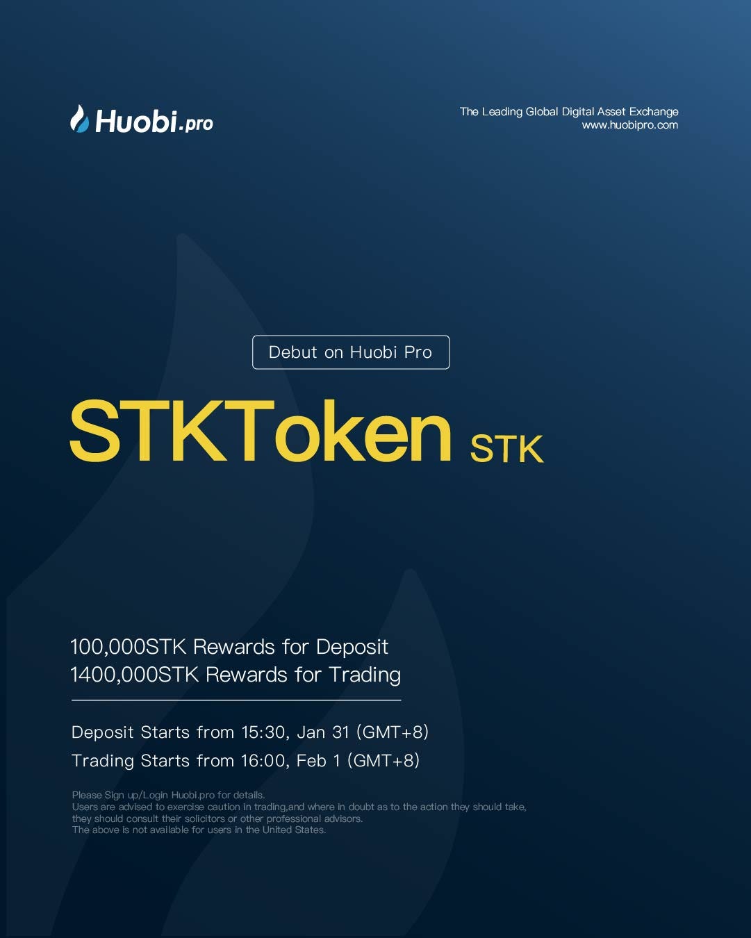 1500000stk Rewards World Premiere Of Stk On January 31 Gmt 8 By Huobi Global Huobi Group Medium