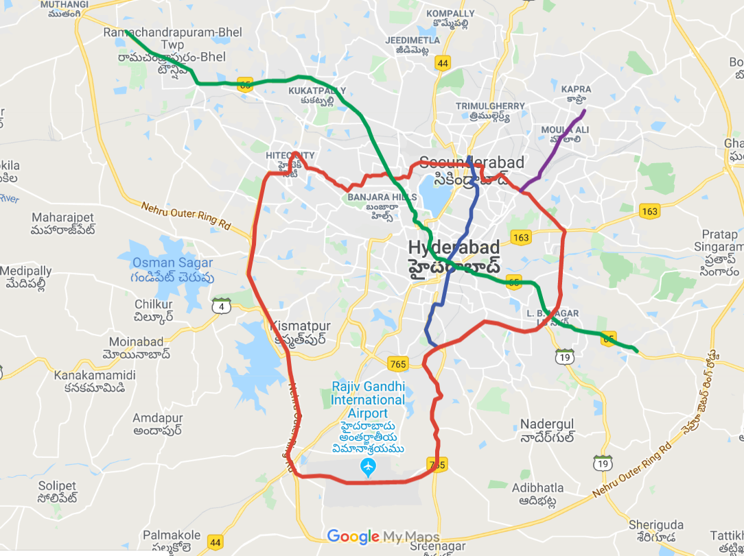 hydera metro rail map Hyderabad Airport Metro Express Seems Unnecessary By Srikanth