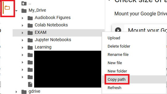 google drive see folder size