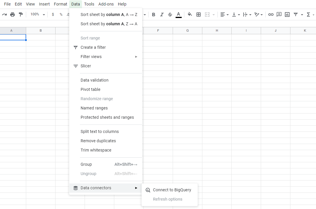 Saving Data to Google Sheets From BigQuery