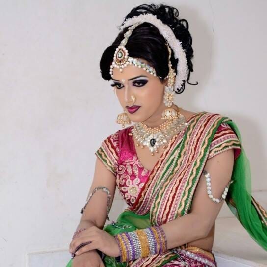Indian Professional Crossdressing Dancer Lycorcatsuit Medium