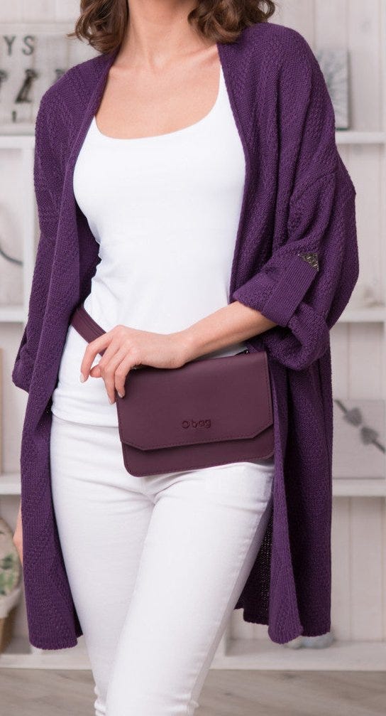 Cardigan oversize “Fresh” size 44–52 plum. | by Roman Cardigan oversize “Fresh” size 44–52 plum. | by Roman
