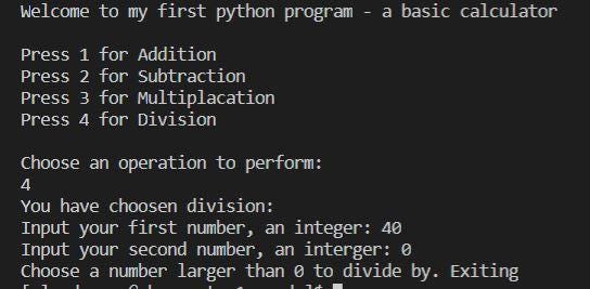 Simple Python Calculator. I’ve completed a Python program, a… | by ...