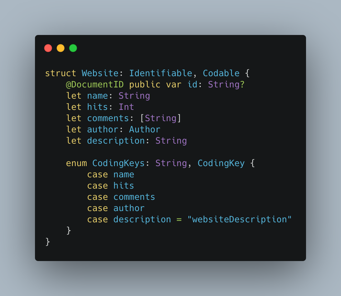 Firestore Objects to Swift Structs and Back, With Complex Types, Enums and Arrays