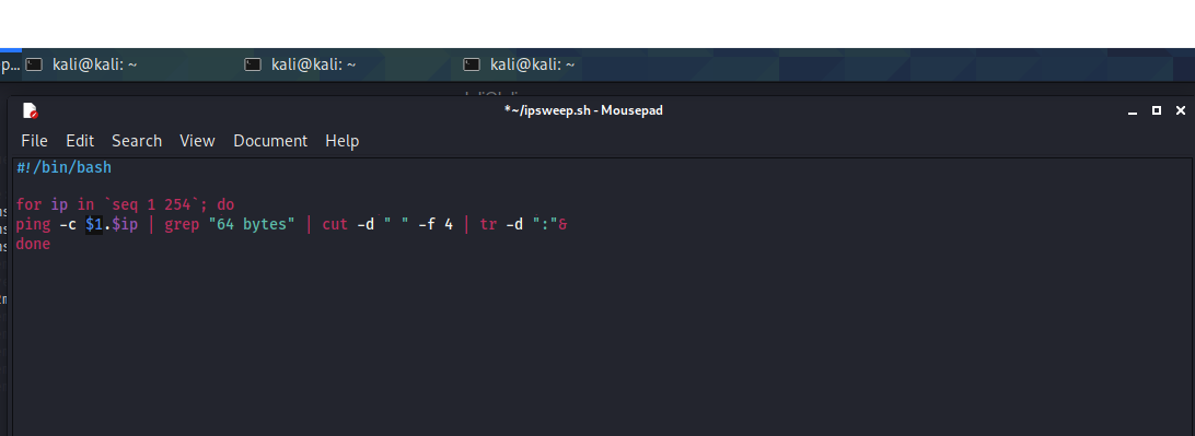 Creating A Basic Ip Sweep Script With Bash By Dennis Mccarthy Medium