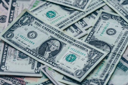 A raft of US dollar bills