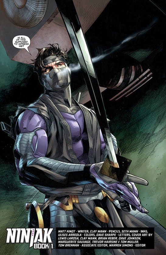 Resultado de imagen de Matt Kindt Ninjak"