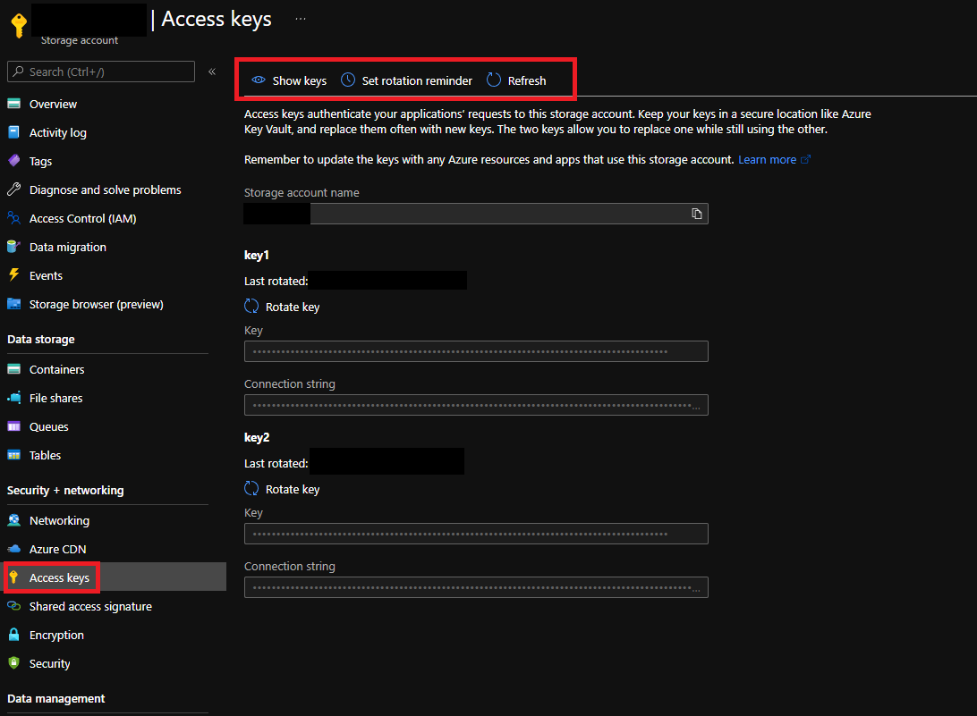 How to delete the contents of an Azure Storage Account within an Azure