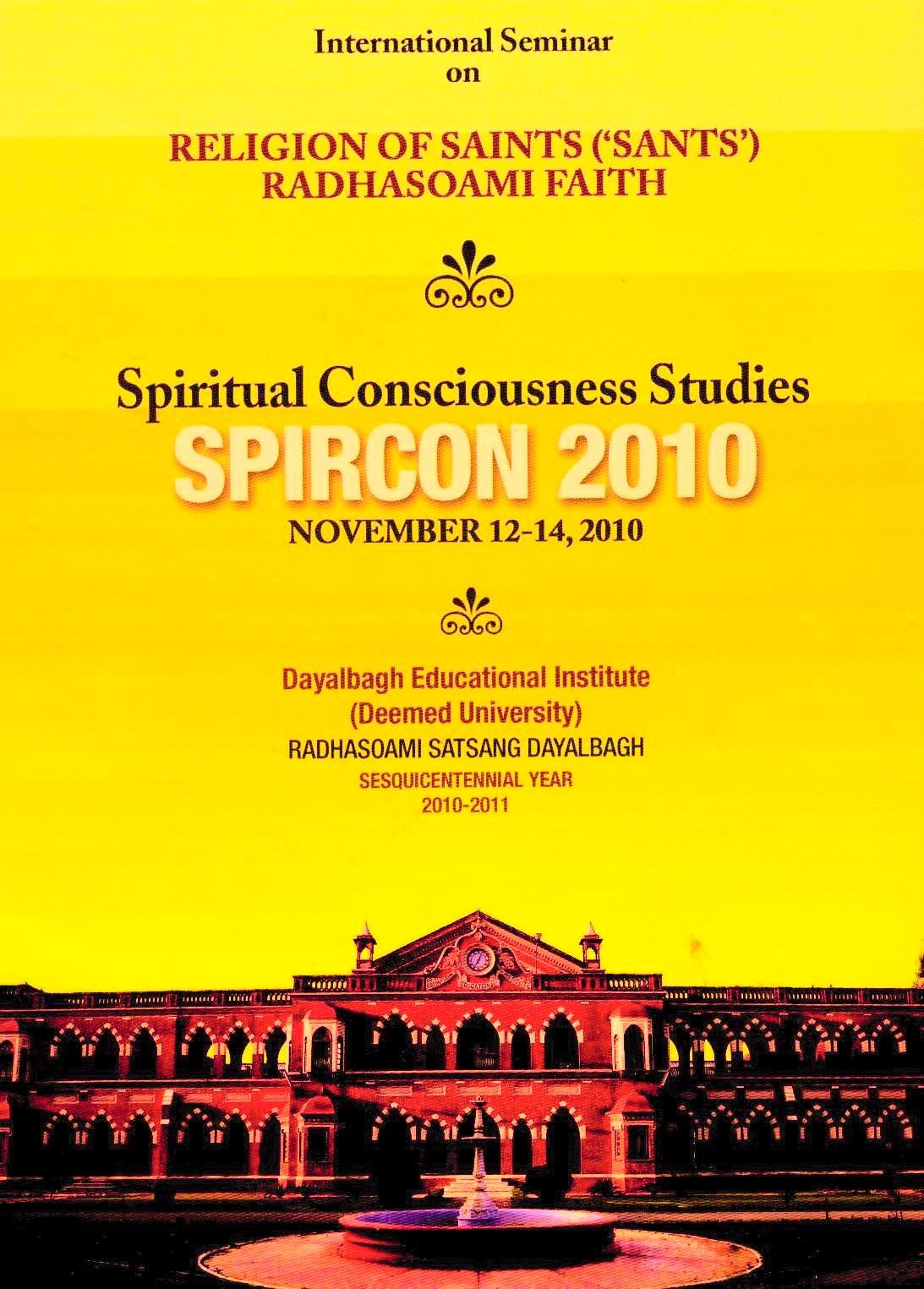 Radhasoami Remembering The Murar Declaration And Spircon 2010