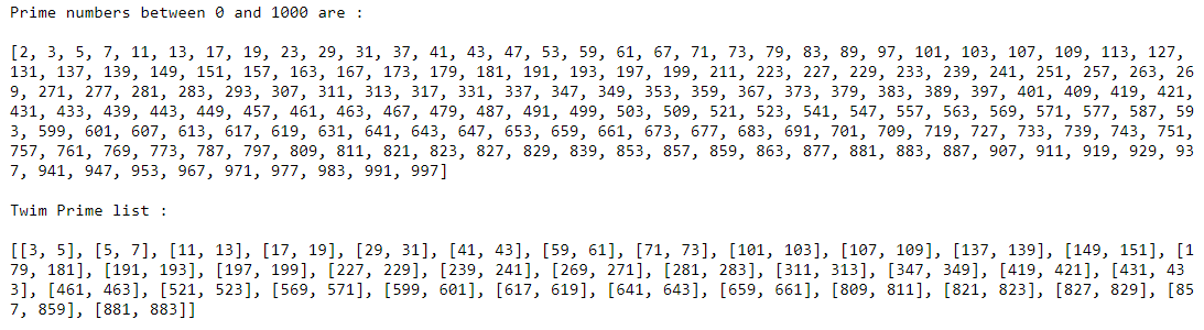 Python Practice Ai Asn Op1 Write A Program To Print Twin Primes By Chaudhary Sarimurrab Medium