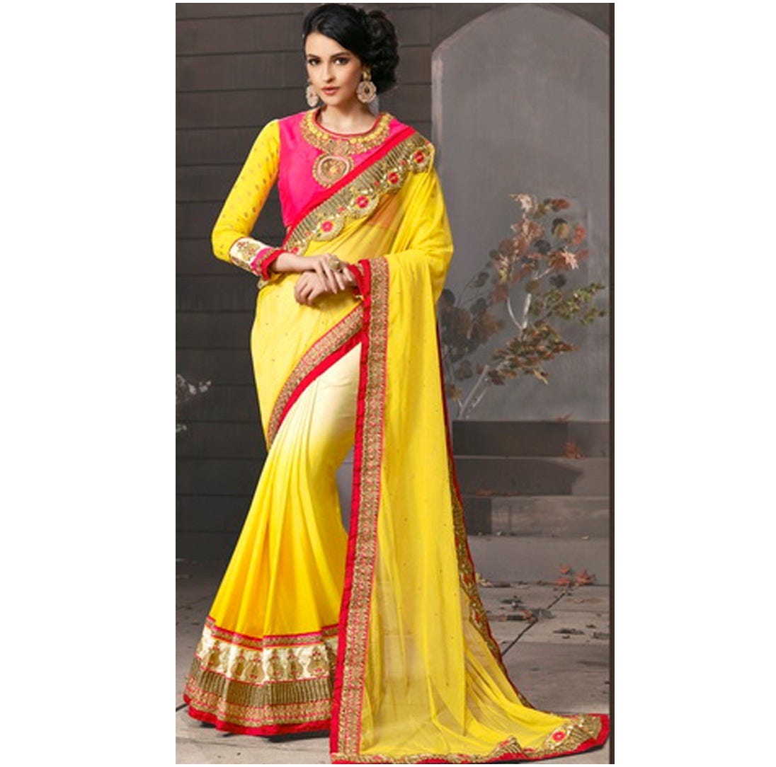 chiffon saree online amazon