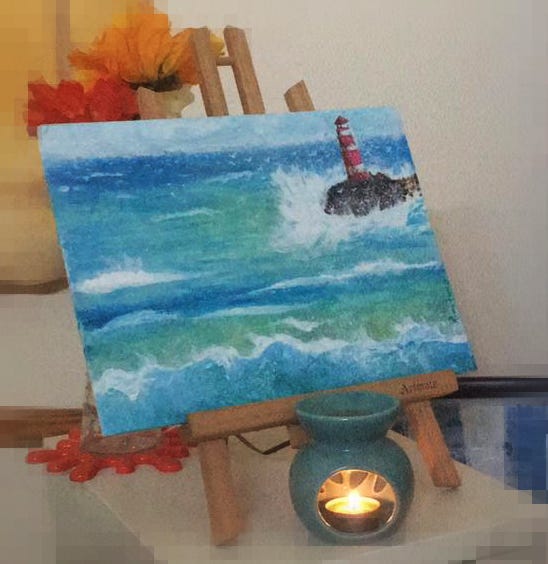 Today was my father’s 92nd birthday and the only thing I thought of to remember him was this oil burner I lit the whole day next to my work table so I could remember all what I missed about dad.