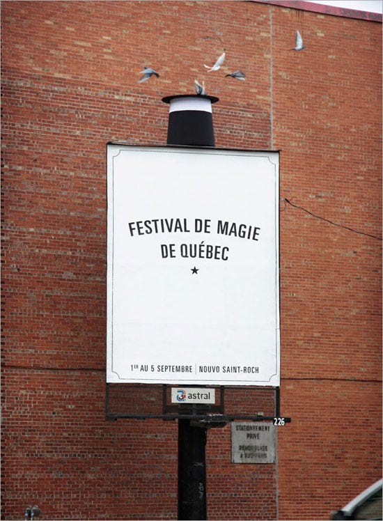 Quebec city magic festival Outdoor Advertising